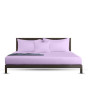 iShopping - Rainbow Linen Bed Sheet Set Full Size Lilac (Pack Of 3)