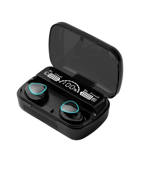iShopping - S.S Mart M10 TWS LED Display Bluetooth Earbuds Black