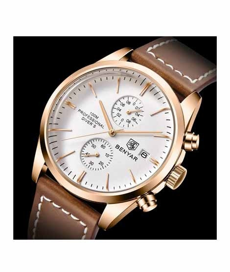 iShopping - Benyar Executive Edition Men's Watch Brown (BY-1263)