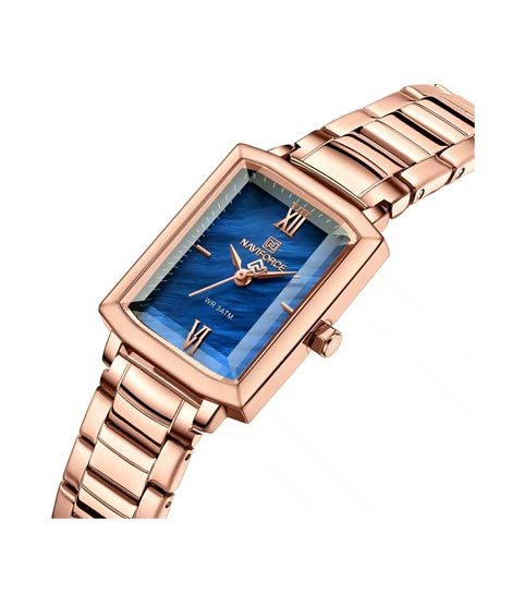 iShopping - Naviforce Square Edition Watch For Women Rose Gold (NF-5039-11)