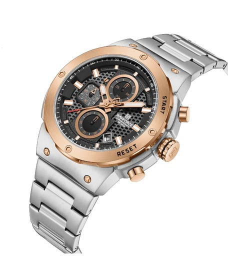 iShopping - Naviforce Chronomax Watch For Men Silver (NF-8072-8)