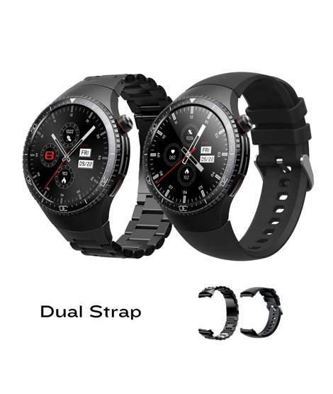 iShopping - Blaktron Zenith Z1 Dual Strap Smart Watch Black