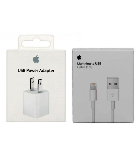 iShopping - Apple 5W Charger With USB Data Cable