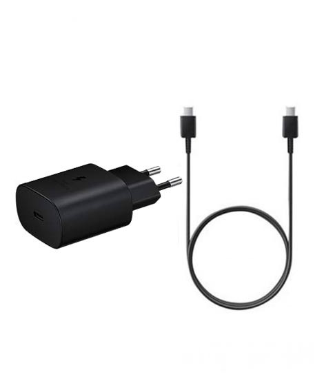 iShopping - Samsung 25W 2 Pin Adapter With Type C to Type C Cable Black