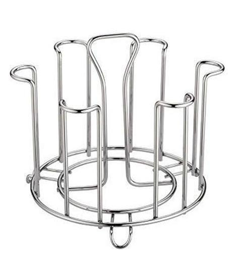 iShopping - Easy Shop Stainless Steel Round Glass Holder Stand
