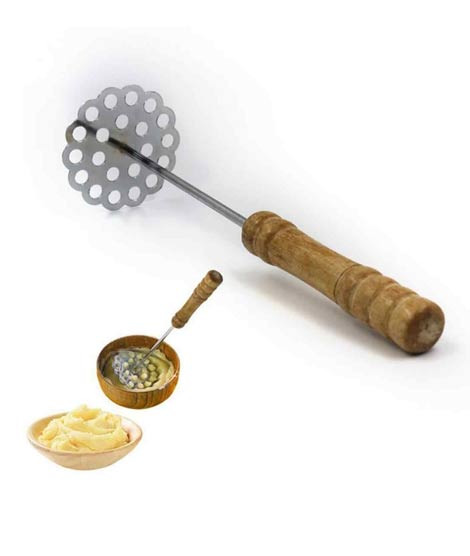 iShopping - Promax Potato Masher Wood Silver