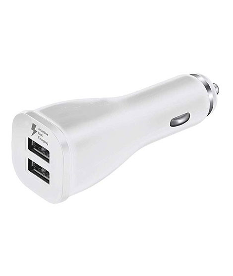 iShopping - Gear Link Dual Port USB Car Charger with Type-C Cable White