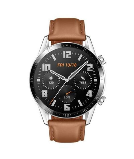 iShopping - Huawei GT2 46mm Leather Smartwatch Brown