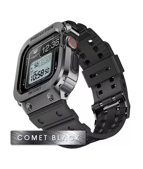iShopping - Amband Apple Watch Band & Case Comet Black (AMT-2981)