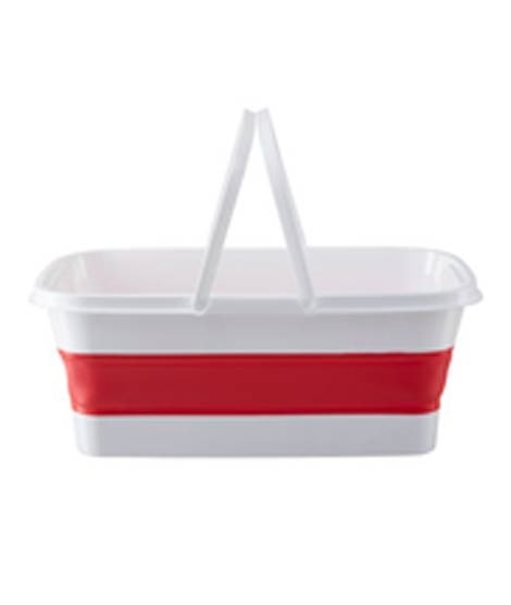 iShopping - Premier Home Collapsible Laundry Basket Red/White