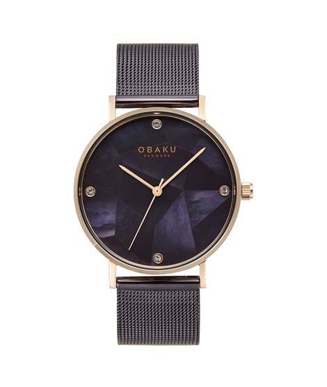 iShopping - Obaku Mosaik Walnut Watch For Women's Brown (V268LXVNMN)