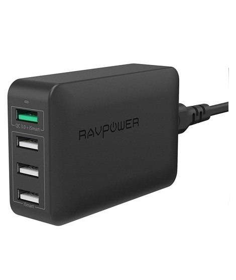 iShopping - RAVPower 40W 4-Port Charging Station with Quick Charge 3.0 (RP-PC024)